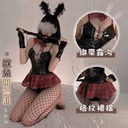 Ahao Sexy Underwear Sexy Bunny Sling Patent Leather Red Paid Skirt Temptation Strap Uniform Leather Clothing