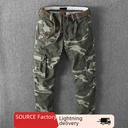 American overalls men's casual pants fashion camouflage sports trendy casual pants straight pants