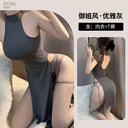 Sexy lingerie cheongsam split retro sexy hot temptation open crotch free off bed uniform pajamas delivery