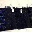 Summer Black Blue Cotton Loose Straight Micro-elastic Black Casual Multi-flower Printed Beach Pants Large