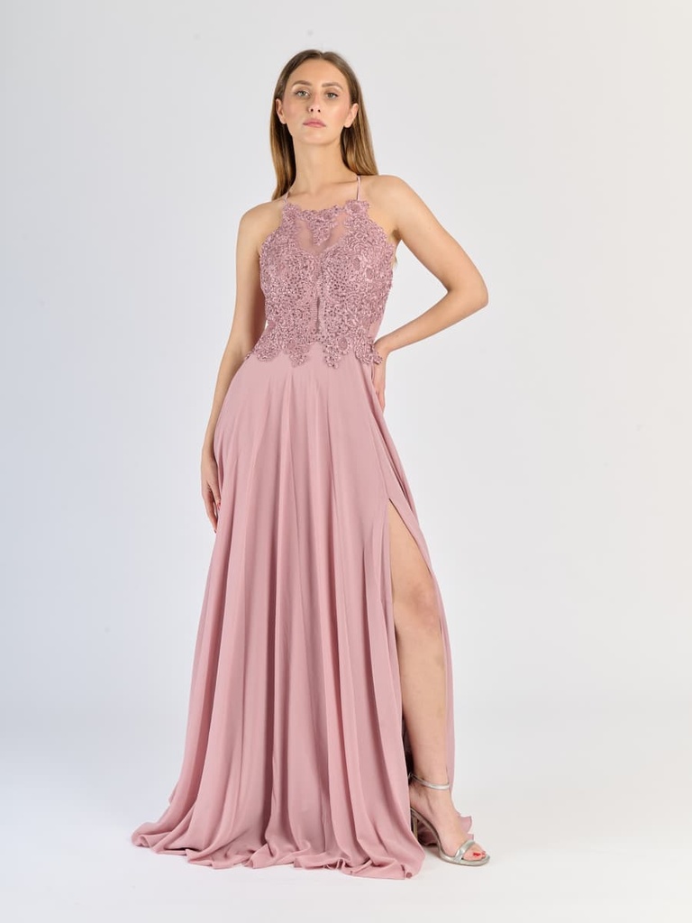 [5-21807869_5193] Occasion Dress — Multicolour (L18806) (Dusty Pink)