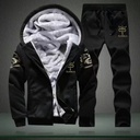 winter two-piece plus velvet padded men's suit men's fashion handsome casual sportswear trend