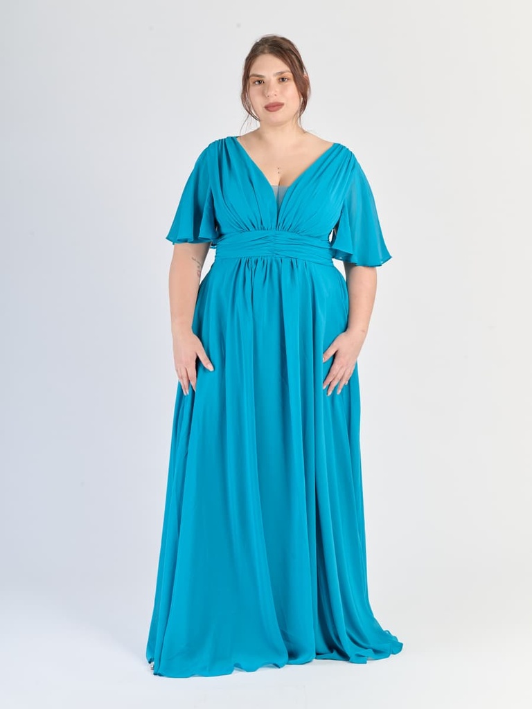 [5-21964709_5363] Occasion Dress — Multicolour (50278) (Aqua Green)