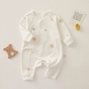 born clothes spring and autumn romper long-sleeved one-piece butterfly romper Korean style baby clothes cotton baby clothes