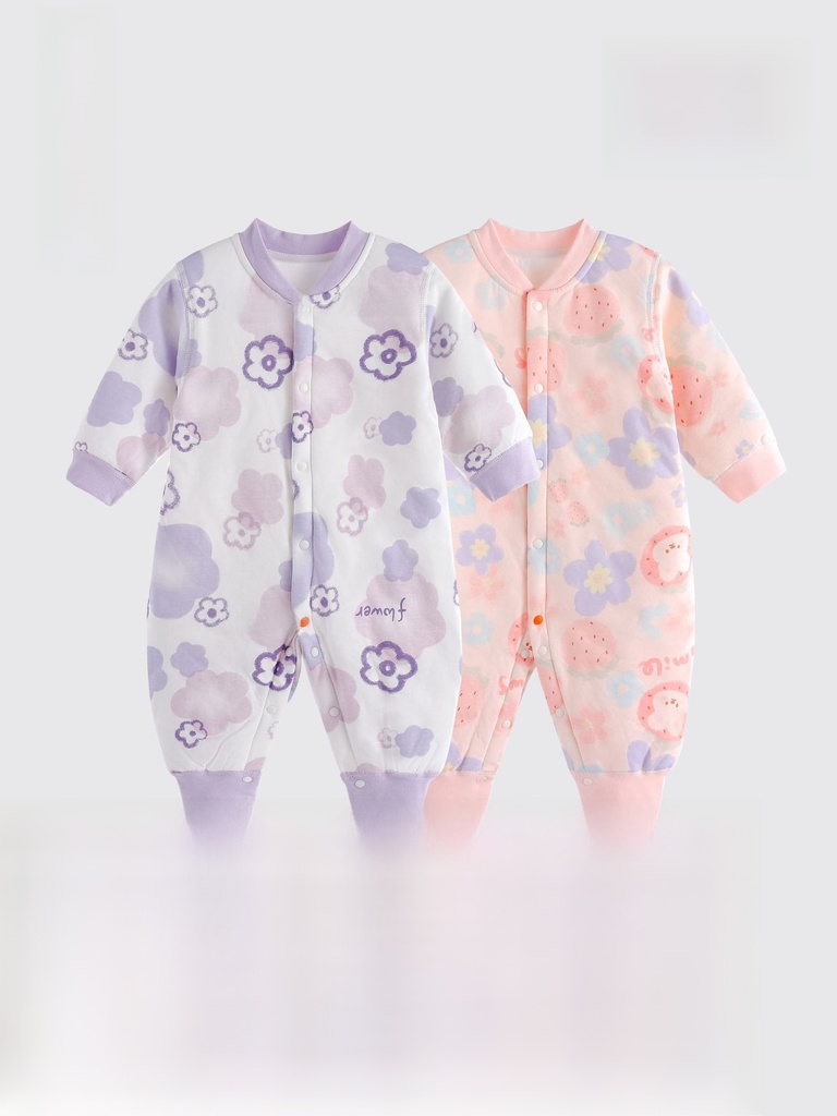 Baby clothes 40g thin cotton jumpsuit autumn and winter baby spring and autumn warm ha clothes climbing born clothes