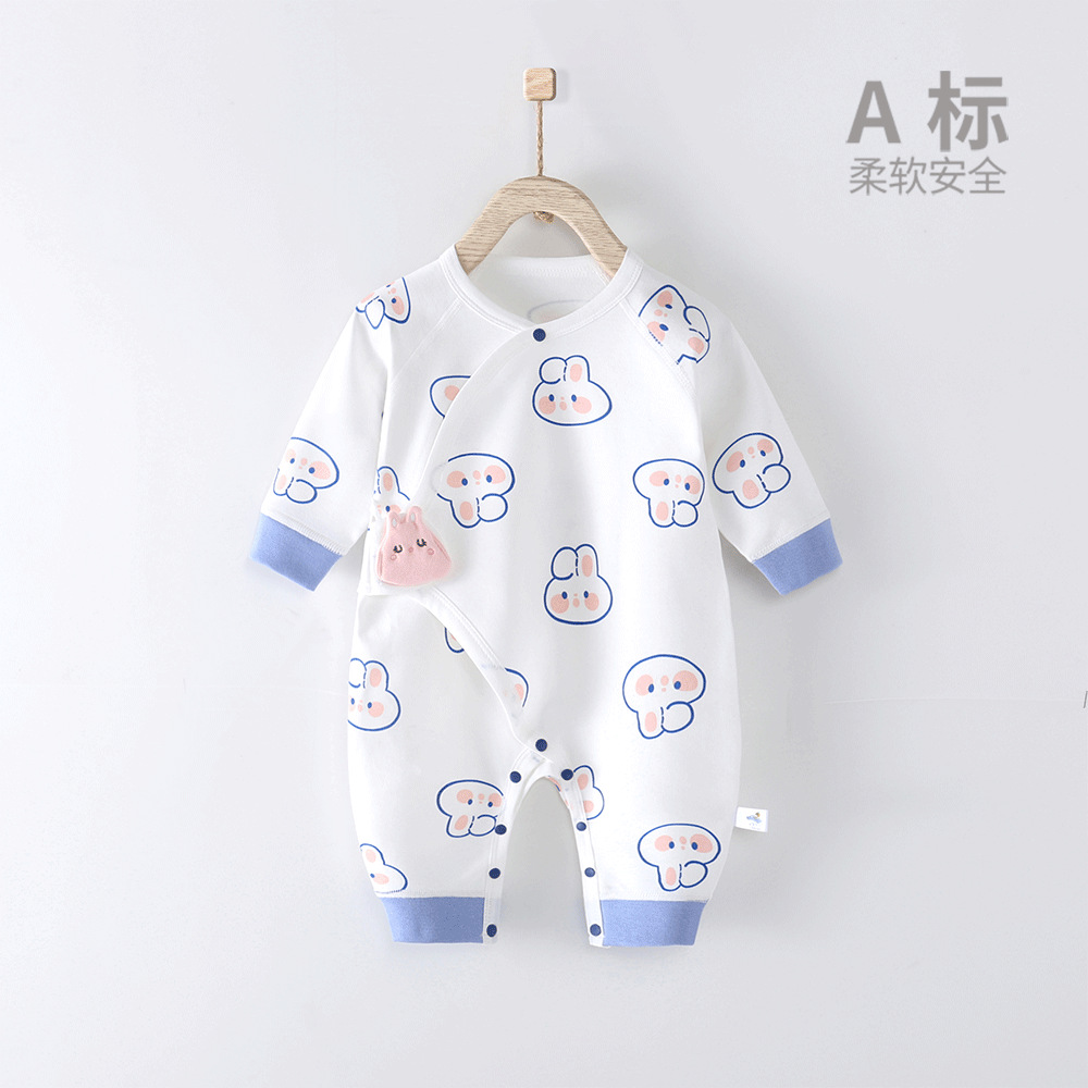 born baby butterfly clothing pure cotton monk clothing spring and autumn rabbit boneless born baby jumpsuit