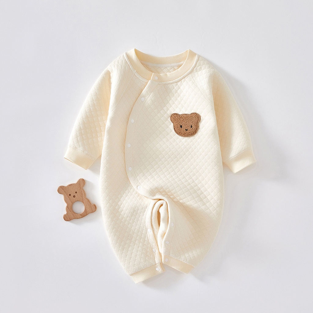 Baby Clothes Autumn and Winter Jumpsuit Boneless Cotton-quilted born Skipped Jumpsuit Baby Hare Climbing Clothes Home Clothes