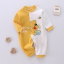 Spring and autumn baby jumpsuit cotton romper born romper 0-2 years old boys and girls baby children pajamas