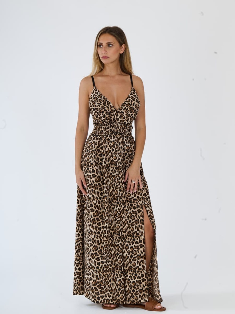 [10854184_5525] Dress — Leopard Print (31161)