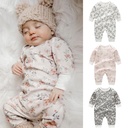 GOTS organic cotton baby autumn jumpsuit ins style baby clothing baby spring and autumn boneless climbing suit