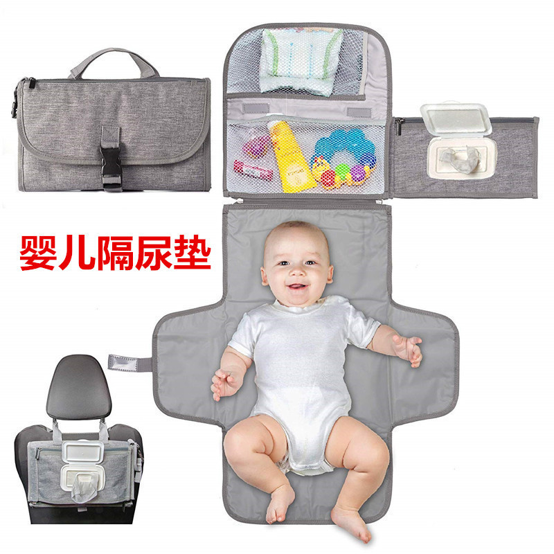 Portable Multi-function Baby Diaper Changing Pad Mummy Diaper Changing Table Diaper Pad Outdoor Waterproof Diaper Bag