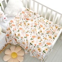 Gauze bag quilt born baby swaddling towel gauze bamboo cotton baby wrapping towel baby bath towel printing hug quilt