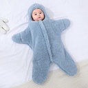 Coated baby quilt for winter thickened born out-of-town child startle-proof winter quilt Baby Swaddling sleeping bag