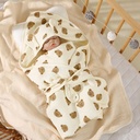 Baby quilt 0-1 year old spring and summer pure cotton yarn cloth bag quilt four-layer crepe cover blanket delivery room single swaddling towel