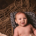 新生儿摄影道具天然亚麻毯婴儿拍照辅助道具手工黄麻编织毯垫筐
