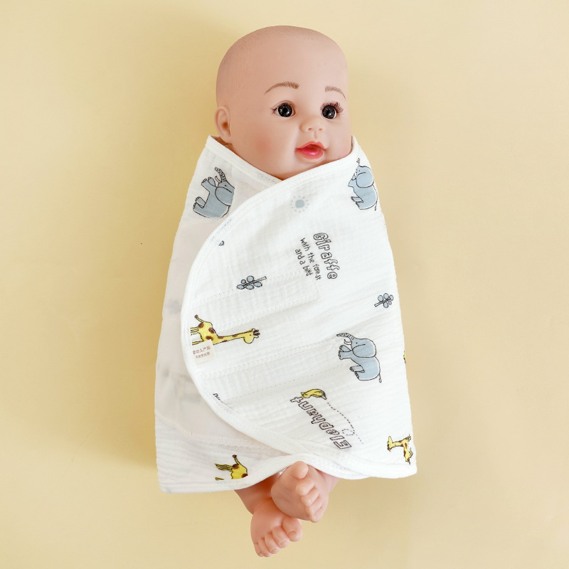 Baby wrap towel factory four-layer gauze wrap towel children's bag single Baby Cotton cartoon swaddling wrap towel