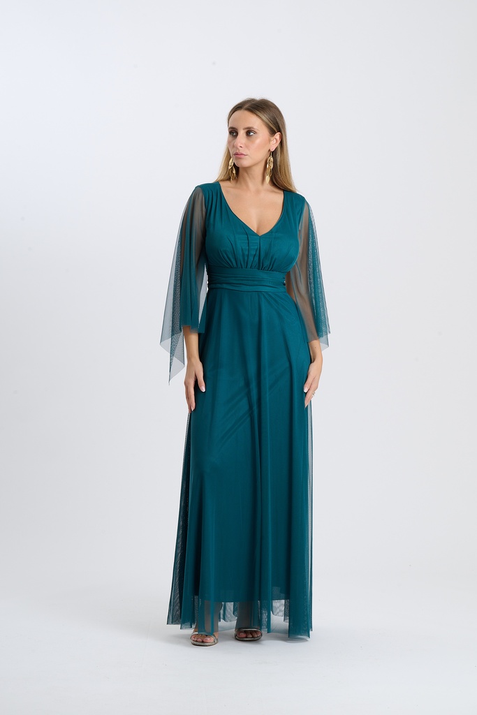 [5-21253152_5720] Occasion Dress — Multicolour (20008) (Teal)
