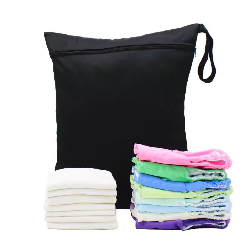 Single zipper 40*50 baby waterproof stroller hanging bag baby going out diaper diaper storage bag