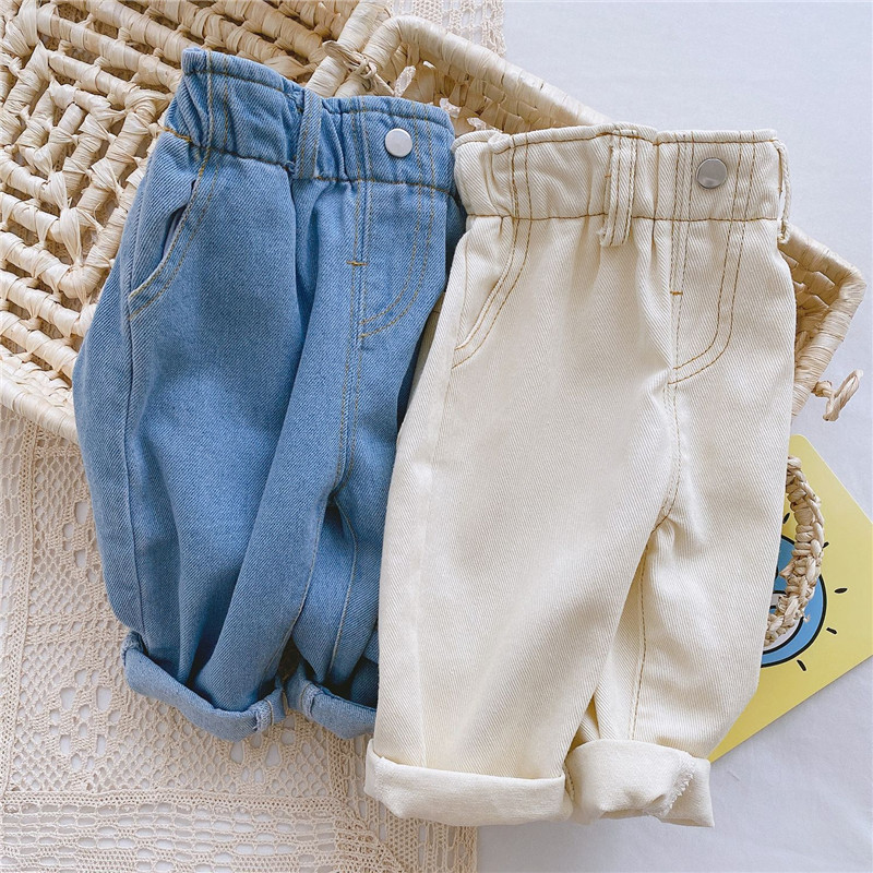 Baby Jeans Spring Baby Long Pants 0-3 Years Old Baby Casual Pants Trendy Children's Wear