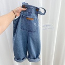 children's suspenders boys spring and autumn pants baby spring and autumn jeans girls casual trousers