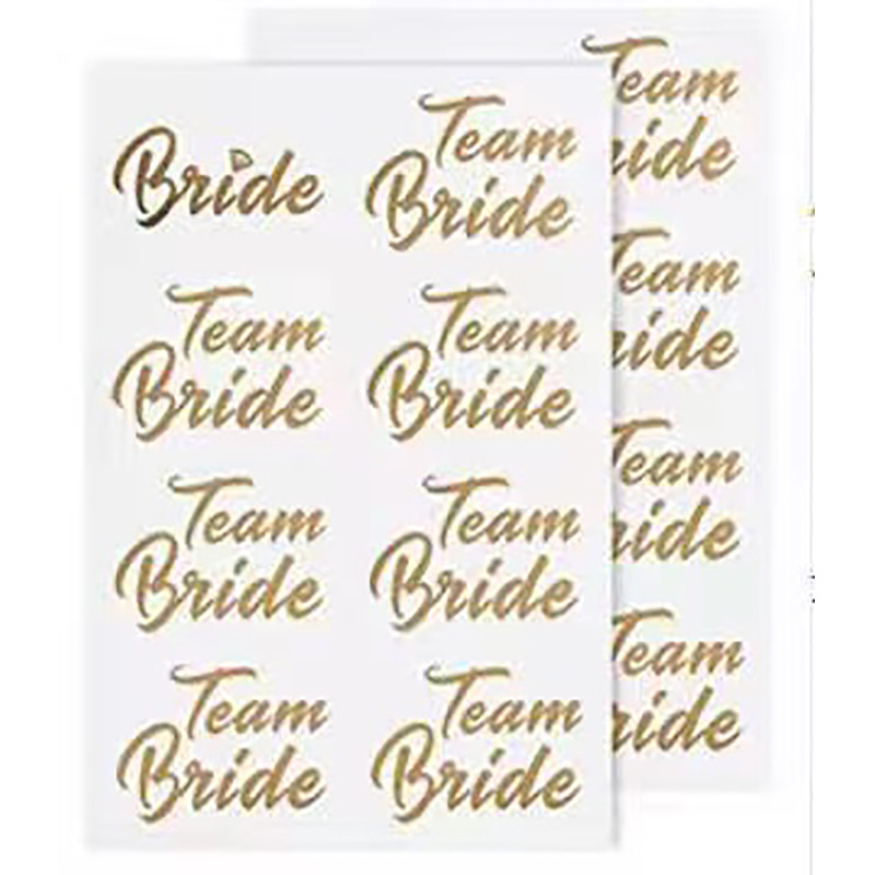 bronzing tattoo stickers wedding rose gold tattoo stickers team bride to be bride bachelor party