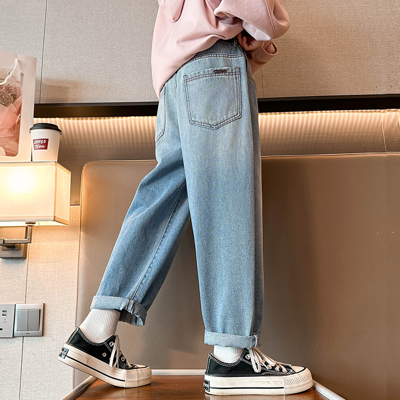 Girls' Pants Spring and Autumn Children's Korean Style Children's Wear Autumn Casual Pants Girls' Spring Wear Jeans