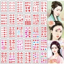 A set of 30 tattoo stickers a variety of packages can choose eyebrow stickers ancient costume flower English photography ancient costume photo