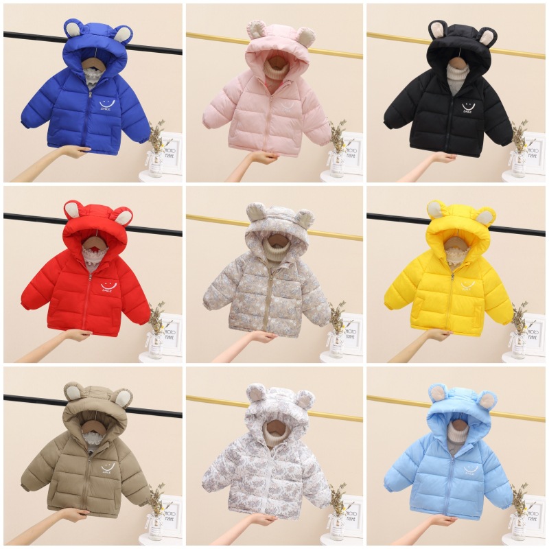 Korean style children's down cotton-padded jacket medium and small children's baby clothes warm cotton-padded jacket men's and women's clothing