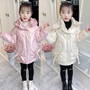 Girls' Winter Cotton Coat Coat Girls' Korean Style Cotton Coat Mid-length Children's Western Style Down Cotton Coat