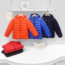 autumn and winter solid color thin men's and women's big children's warm coat cotton-padded jacket spot factory