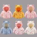 children's down jacket small and medium-sized children's cotton-padded jacket boys and girls warm coat baby's small ears cotton-padded jacket children's cotton-padded jacket
