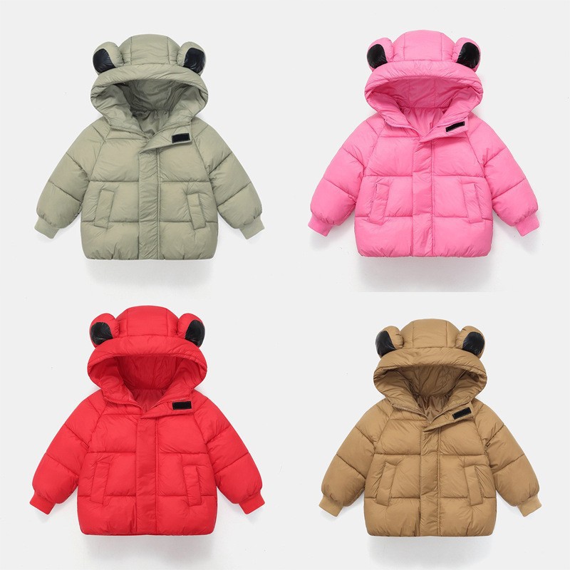 Winter children's clothing children's down cotton-padded clothes boys and girls fleece-lined thickened coat baby cotton-padded clothes infant cotton-padded clothes