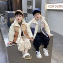 Children's Down Coat Explosions Children's Wear Collar Bread Suit Baby Thickened Cotton Coat Large Children's Top