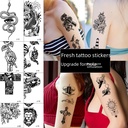 source factory fashion arm neck ankle waterproof tattoo stickers black small fresh tattoo stickers