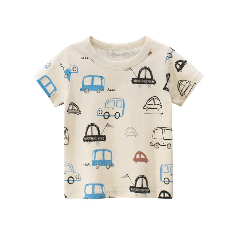 27kids brand children's clothing boys summer Korean children's short sleeve T-shirt cotton baby clothes a generation of hair