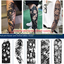 Men's and Women's Full-arm Semi-permanent Tattoo Decal Arm Big Picture Plant Juice Wash Not to Remove Tattoo Totem Sticker