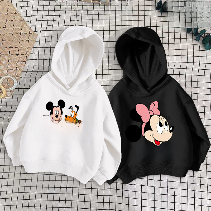 Children's Sweater Girls' Spring and Autumn Clothing Hooded Children's Top Base Shirt Boys' Jacket Children's Clothing Trendy