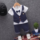 Korean children's clothing 0-4 years old boy baby baby children's clothes short sleeve children's suit summer clothing