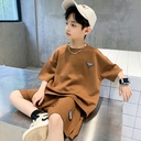 Children's Summer Wear Boys Short-sleeved Suit Summer Western Style Children's Wear Korean Casual Loose Trendy Children's Wear