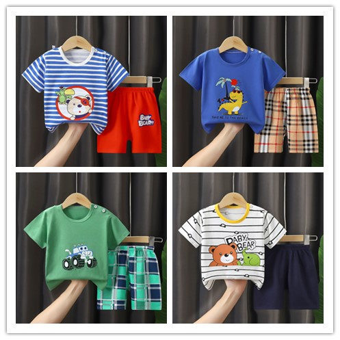 children boy suit baby summer short sleeve summer girls cotton T-shirt summer children's clothing