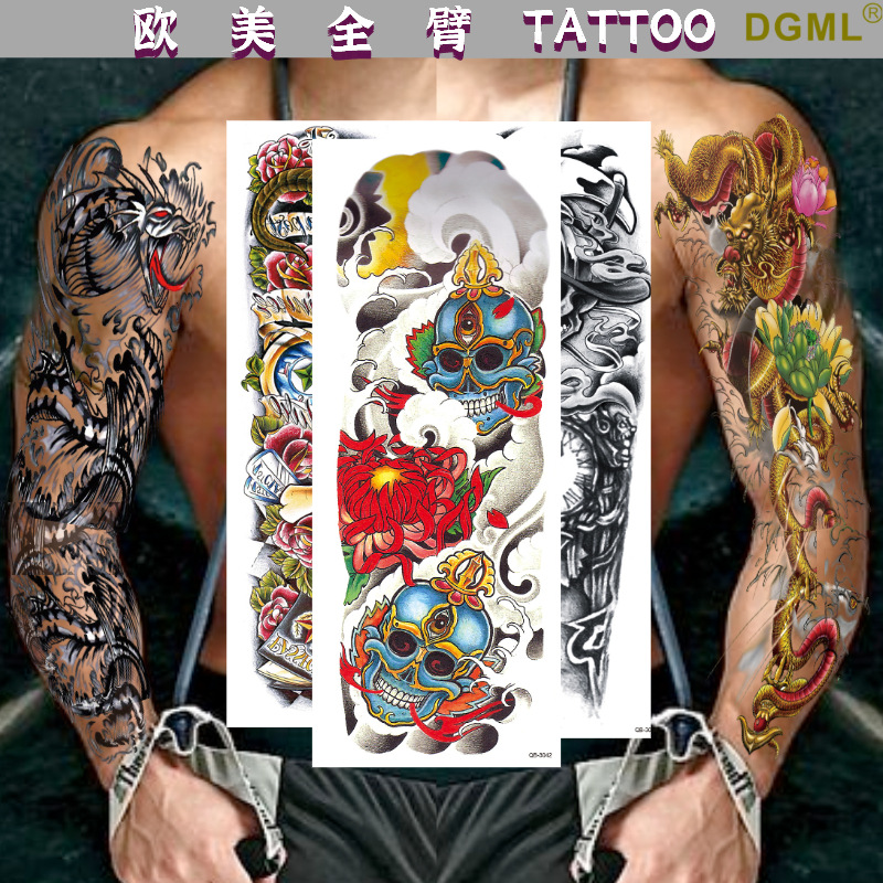 Waterproof full arm tattoo stickers for flower arm tattoo stickers manufacturers a generation of hair tattoo stickers net red