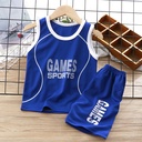 Summer Children's vest ball suit sports suit Korean version of loose leisure boys suit children's clothing