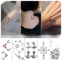 fresh tattoo stickers South Korea tattoo deer panda English cartoon star neck tattoo cute stickers