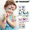 Cartoon three-dimensional Fresh Butterfly flower children's tattoo stickers water transfer color environmental protection beautiful flower tattoo stickers