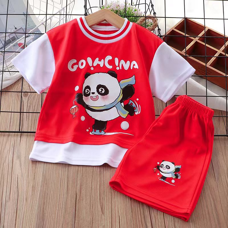 Children's Ball Suit Big Children's Sportswear Boys and Girls Casual Summer Quick-drying Clothes Summer Baby Two-piece Set