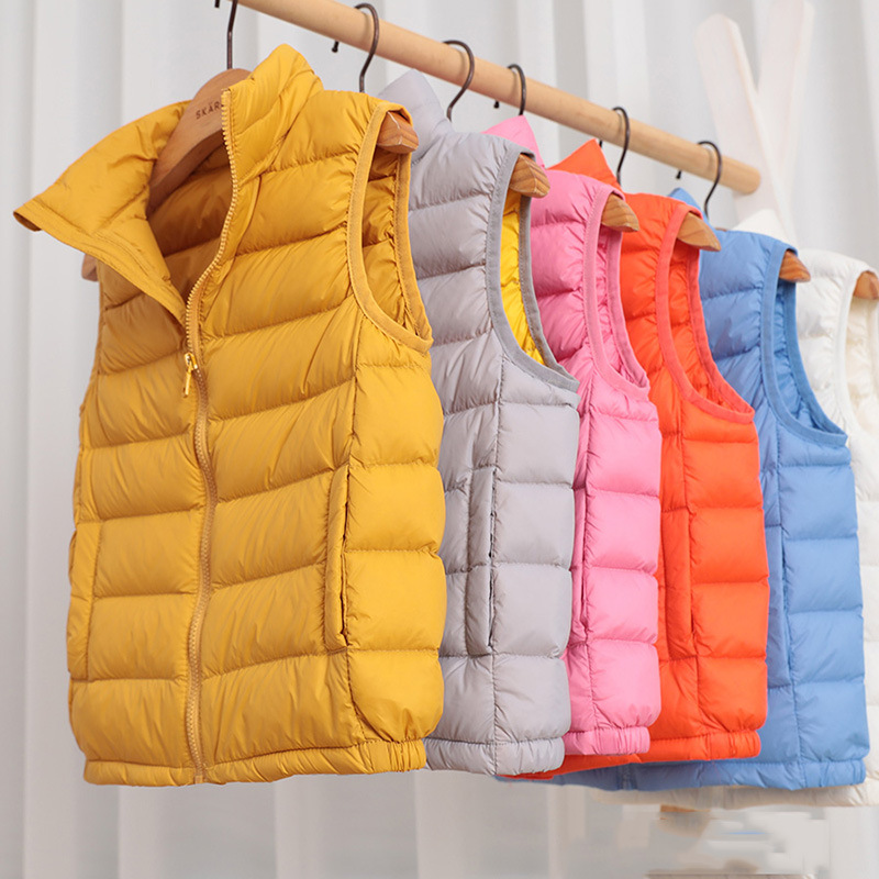 Lightweight Children's Down Vest Vest for Large Children's Babies, Boys and Girls Outer Wearing Vest in Autumn and Winter