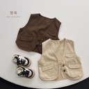 Children's Vest Spring and Autumn Boys and Girls Korean Style Japanese Style Waistcoat Children's Cotton All-match Vest Fashionable