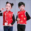 Children's Tang vest Chinese style cotton vest winter clothing Year's Day dress festive girl