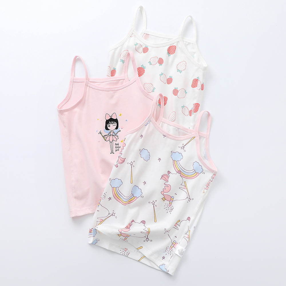 summer girls camisole cotton children's camisole shirt children's bottoming shirt a generation of hair