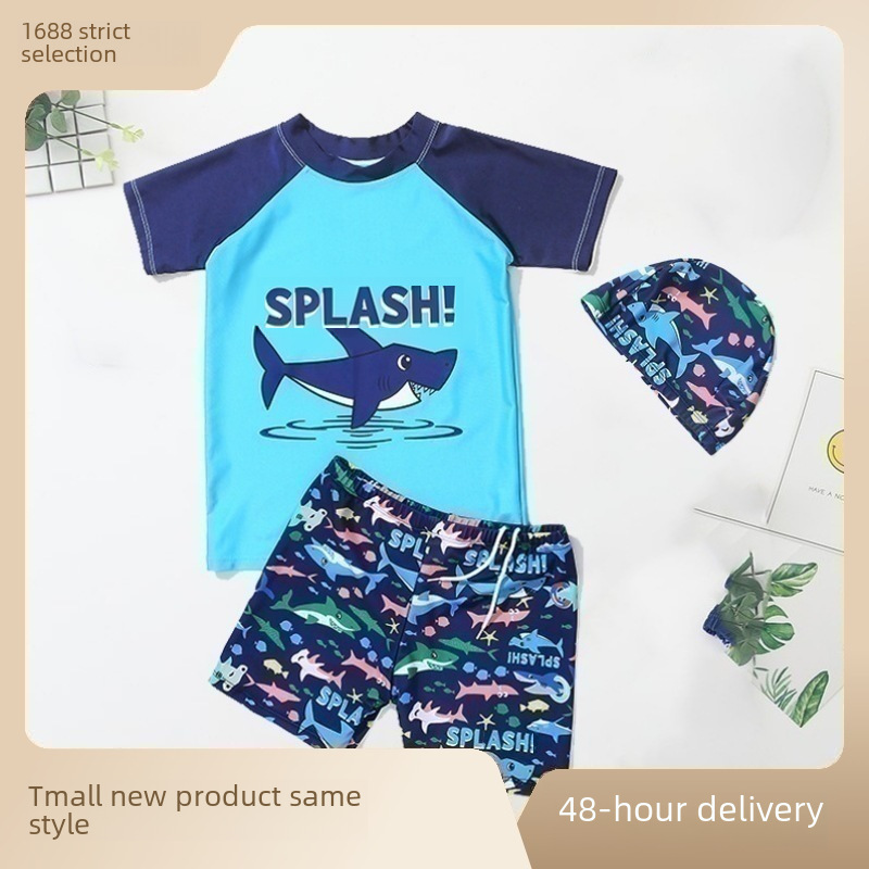 Children's swimwear boys and girls children split swimming trunks swimwear children's baby Korea swimwear